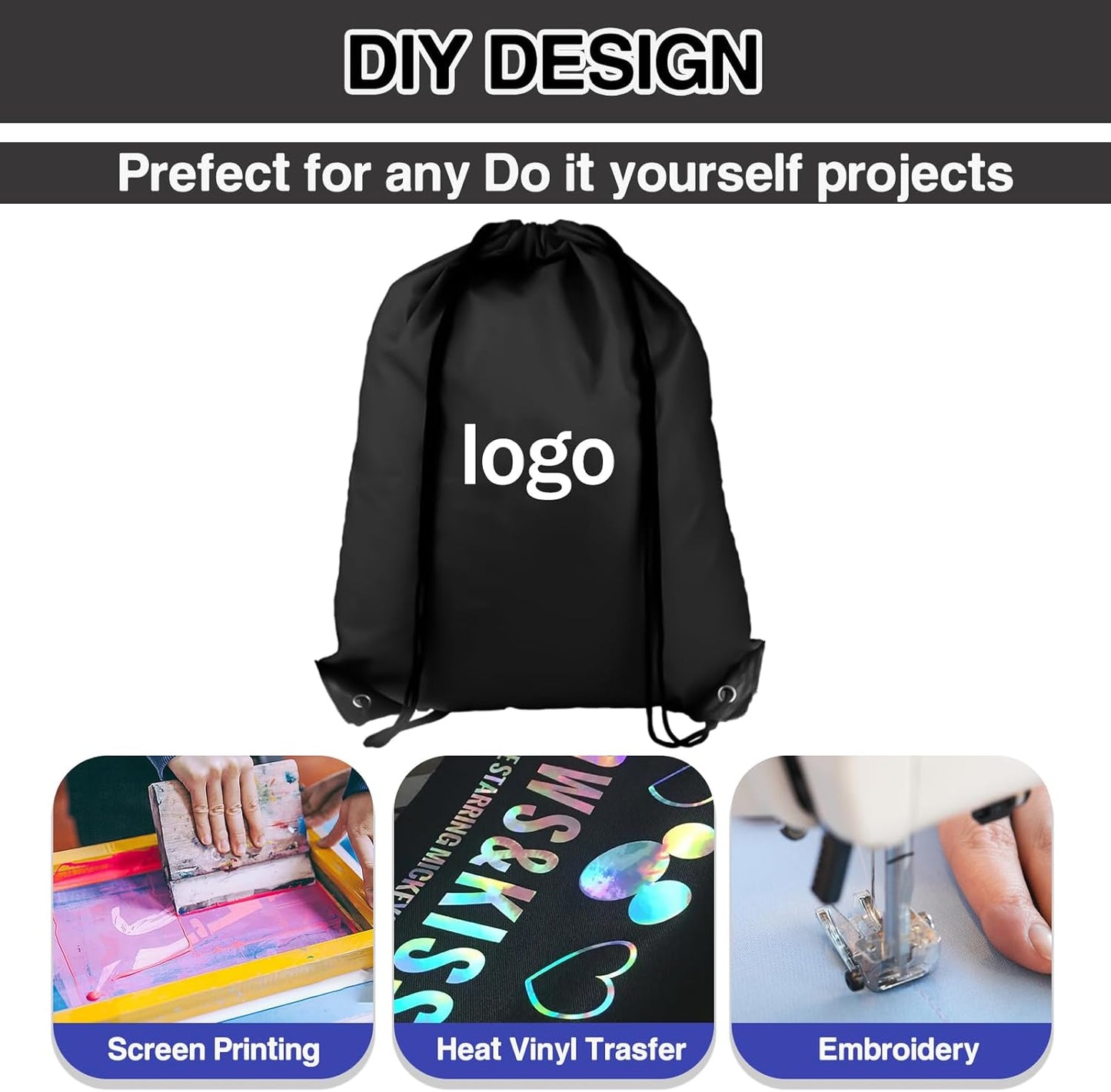 Drawstring Gym Bags, Backpack for Sports, Gym, Travel, Swimming